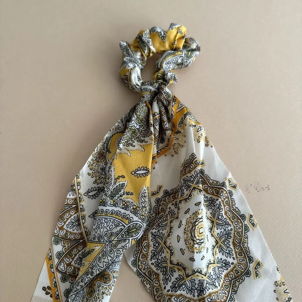 Paisley Scarf Scrunchie Hair Tie K65